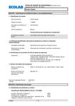 Ficha de Dados de Segurança PT Ficha de Dados de Segurança PT